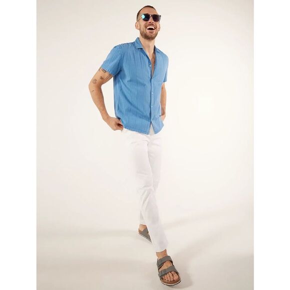 NWT Chubbies The Biscuits and Navy Jacquard Sunday Shirt Size Small - Picture 8 of 8